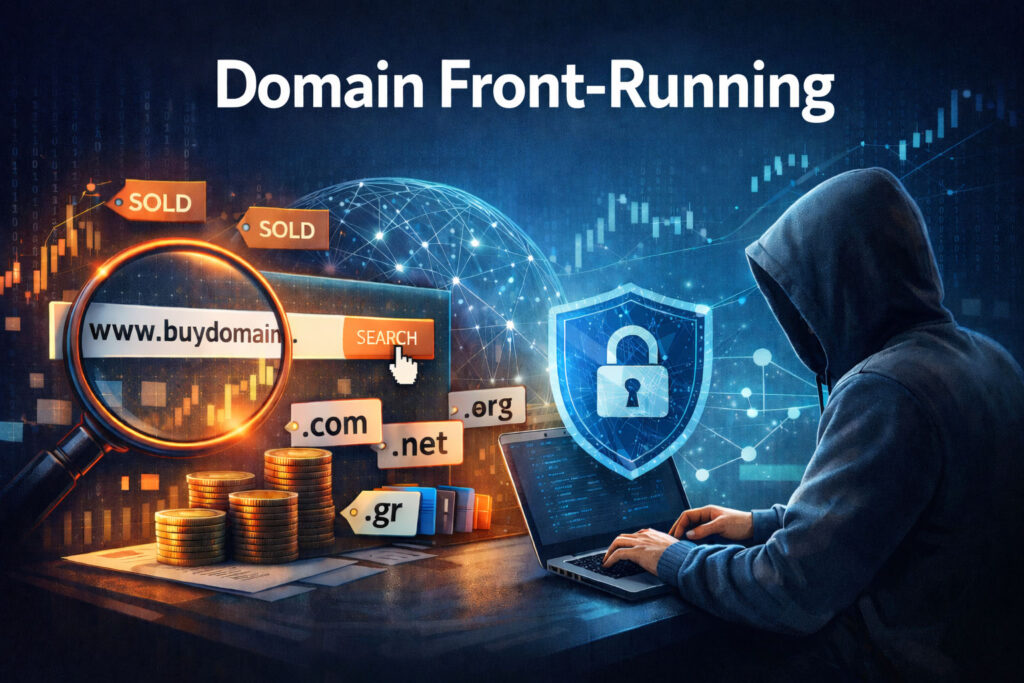 Domain front-running: πώς λειτουργεί η πρακτική κατοχύρωσης domains μετά από αναζήτηση χρηστών